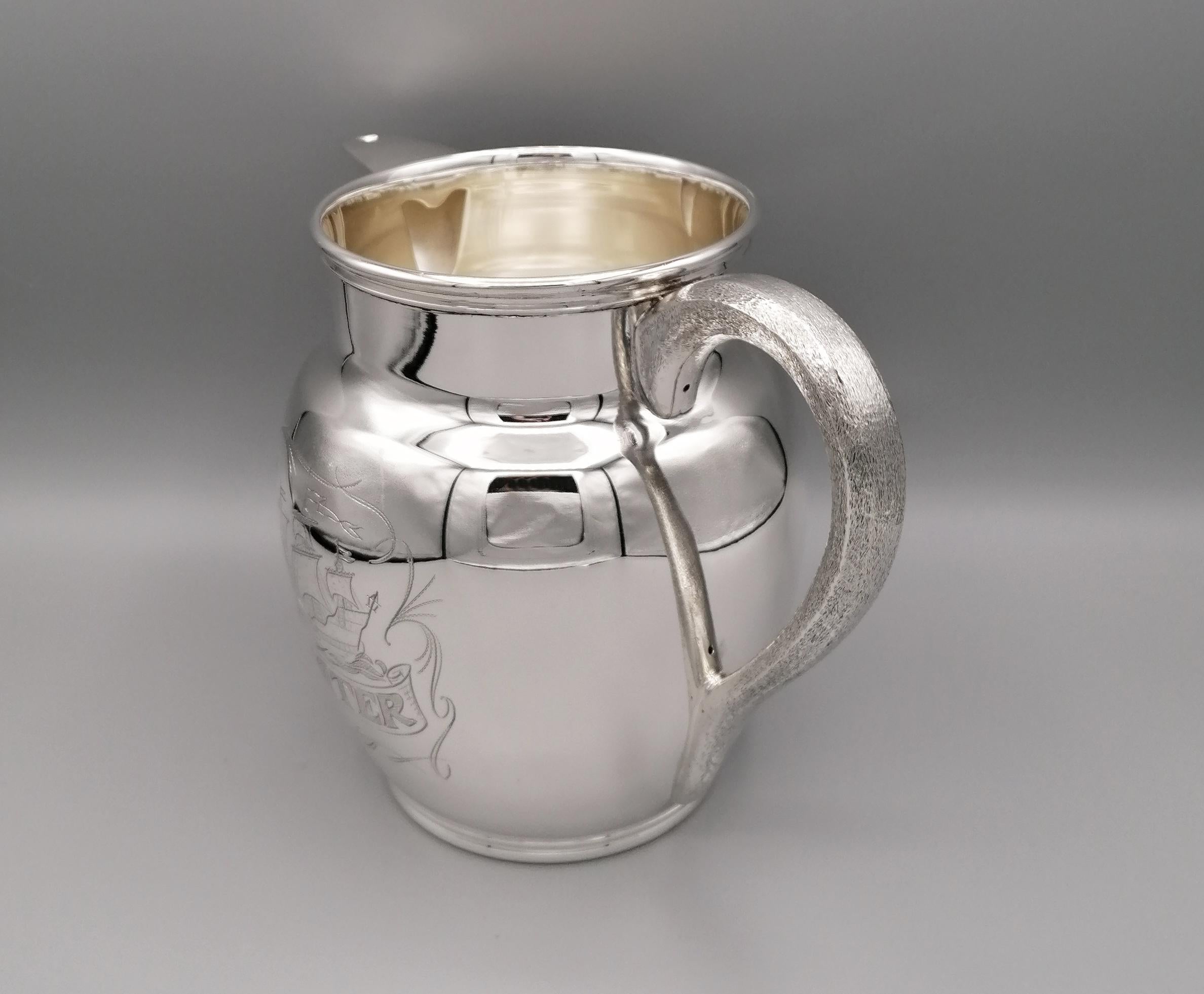 Other 20th Century Italian Solid Silver Water Jug For Sale