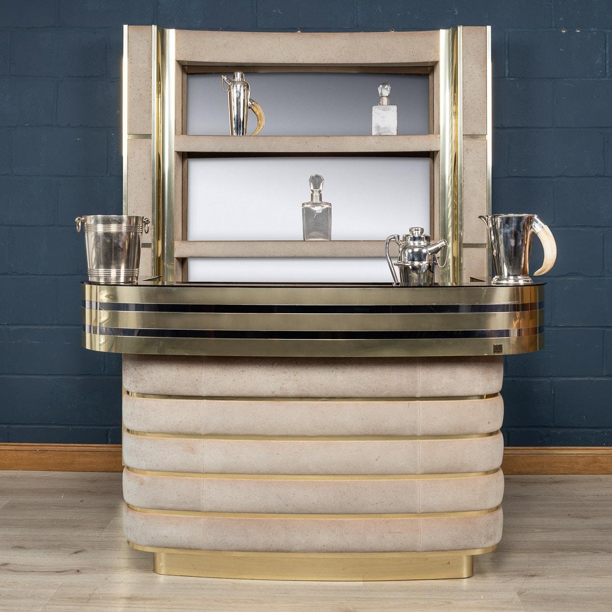Steel 20th Century Italian Standing Dry Bar By Willy Rizzo, c.1970