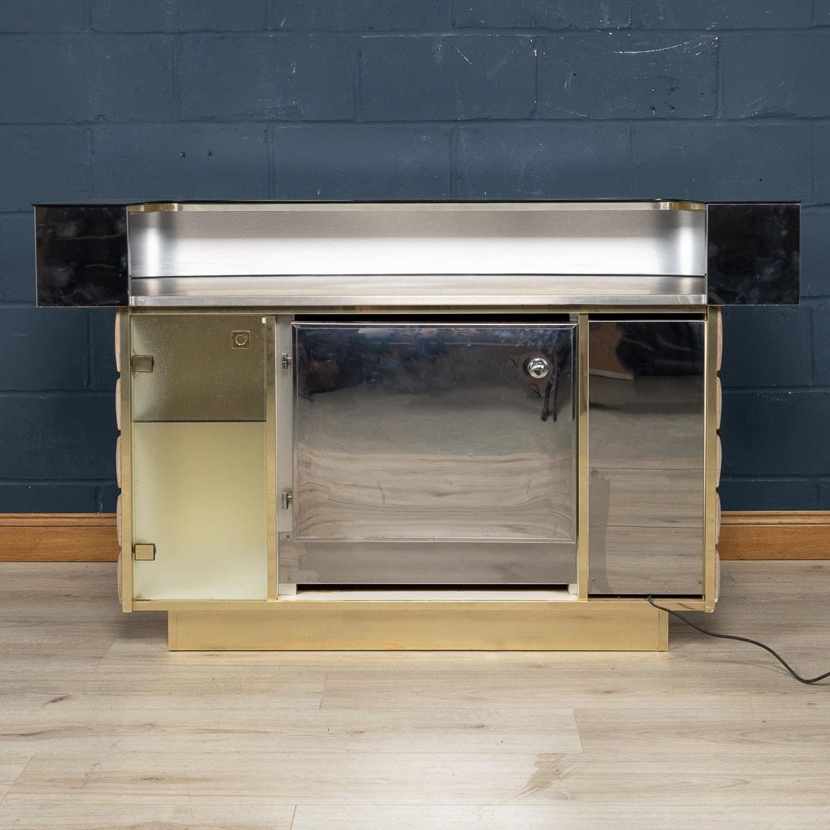 20th Century Italian Standing Dry Bar By Willy Rizzo, c.1970 5