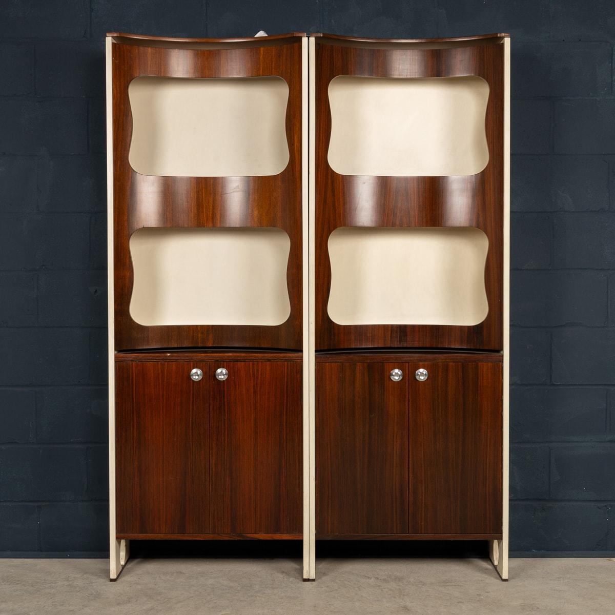 Italienische Trockenbar des 20. Jahrhunderts aus Hartholz und cremefarbenem Laminat, ca. 1970 im Angebot 3