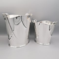 20th Century Italian Sterling Champagne and Ice Buckets Neoclassical Style