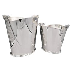 Vintage 20th Century Italian Sterling Champagne and Ice Buckets Neoclassical Style