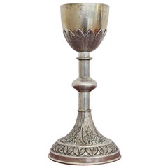 Vintage 20th Century Italian Sterling Silver 800 Chalice, 1950s