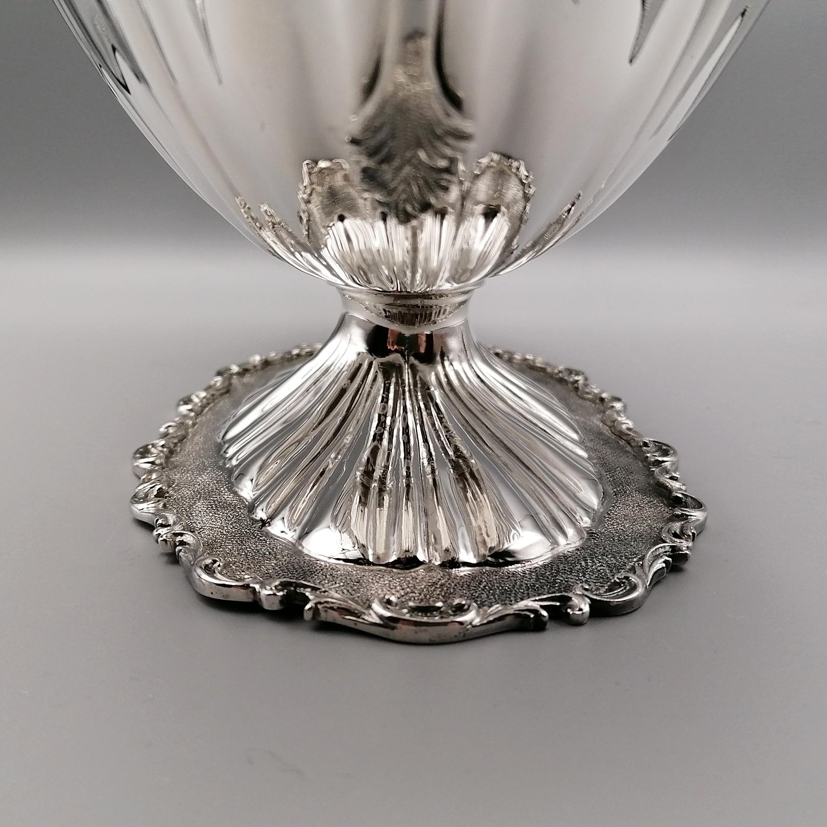 Centrotavola barocco in argento Sterling del XX secolo In condizioni ottime in vendita a VALENZA, IT
