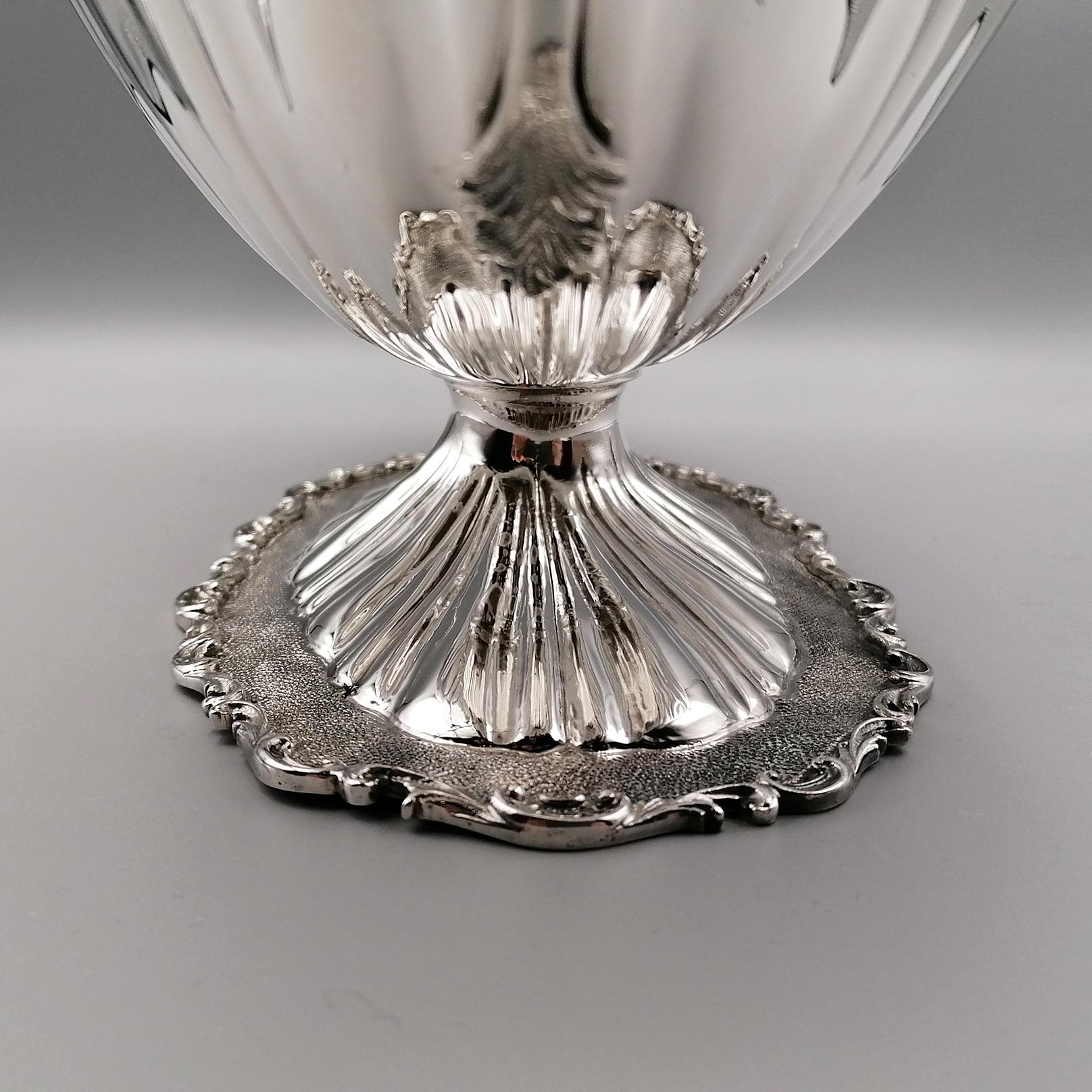 20th Century Italian Sterling Silver Baroque Jatte Centrepiece For Sale 1