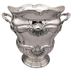 20th Century Italian Sterling Silver Baroque Style Champagne Bucket