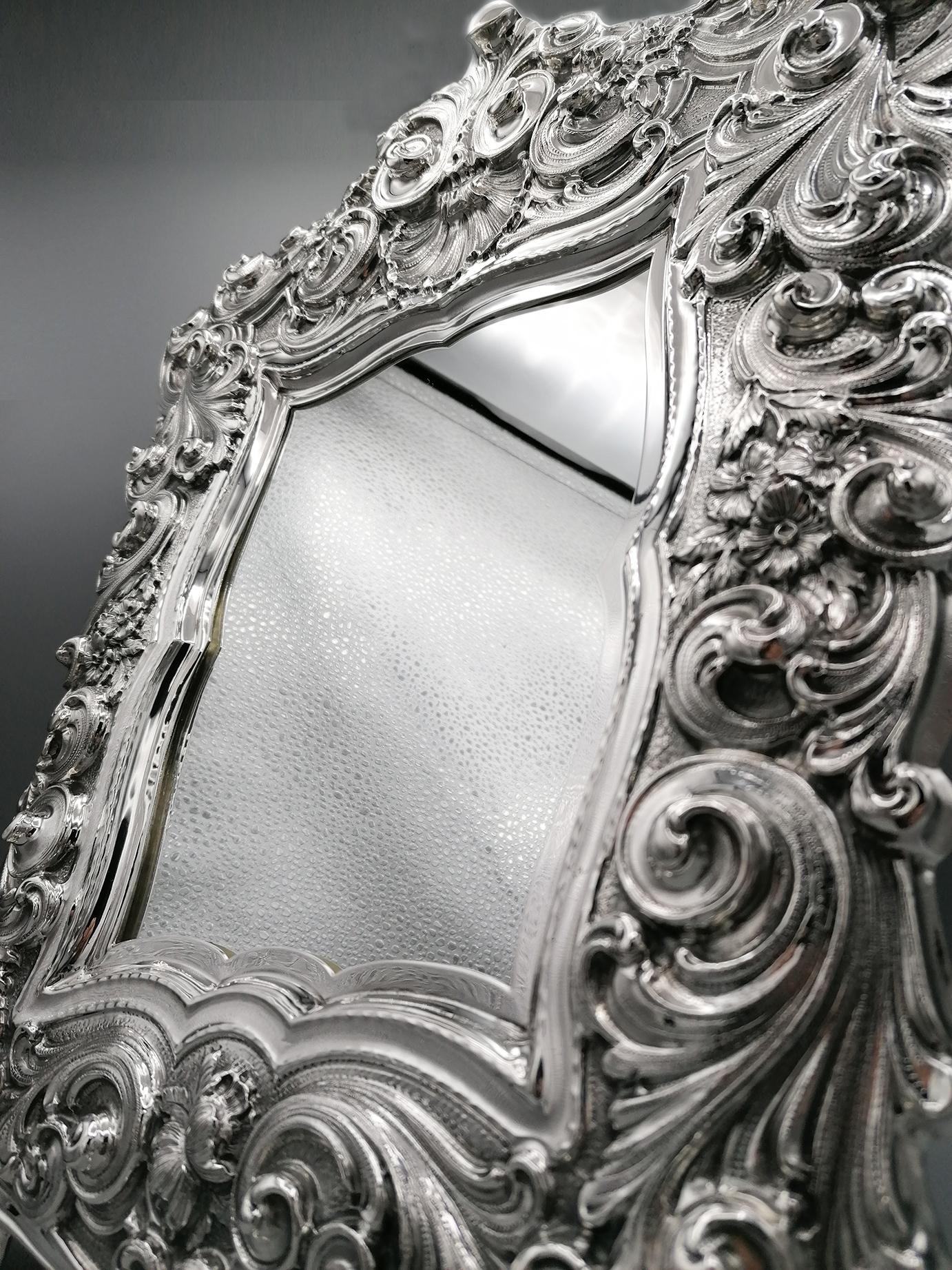 silver baroque mirror