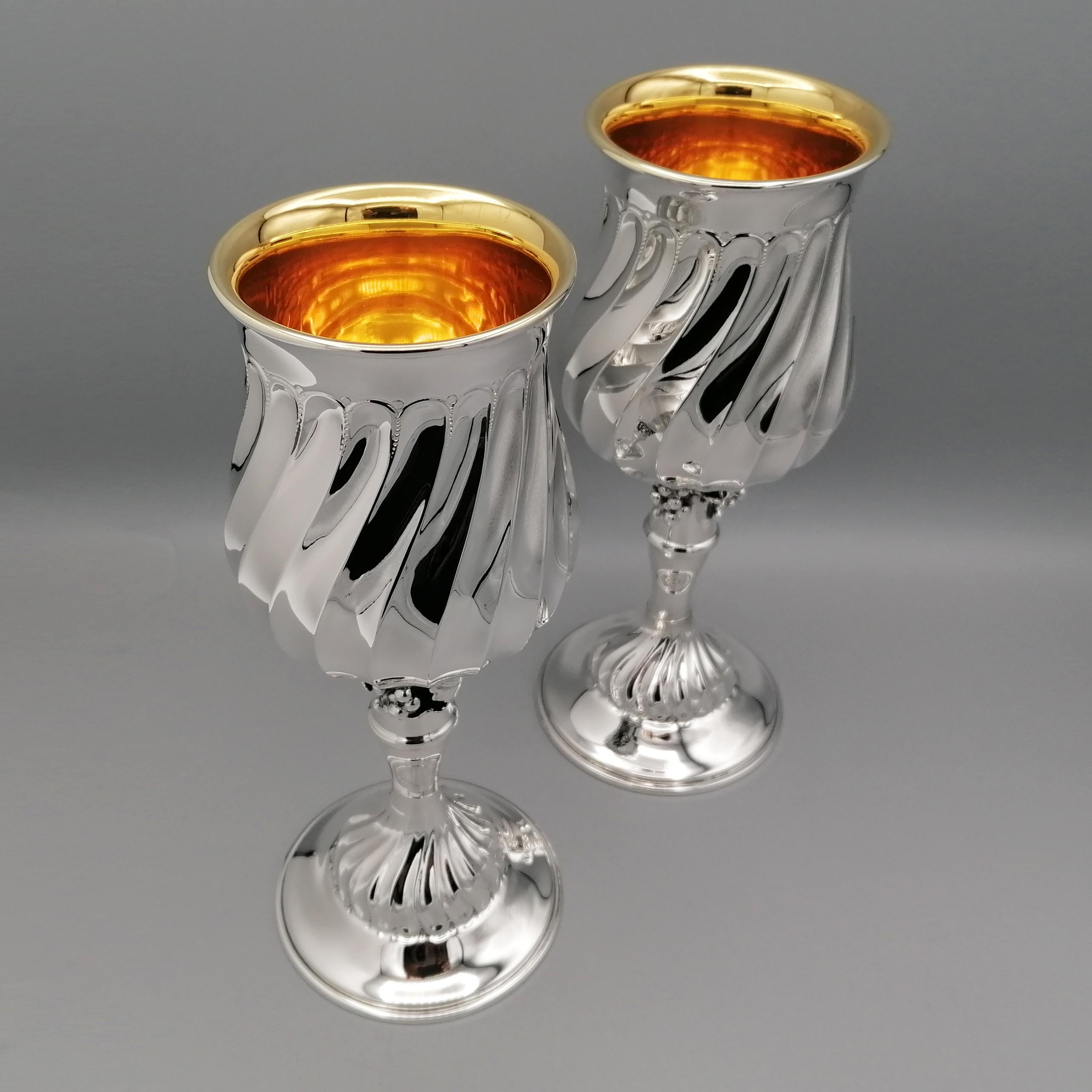 20th Century Italian Sterling Silver Beakers For Sale 2