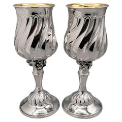 Used 20th Century Italian Sterling Silver Beakers