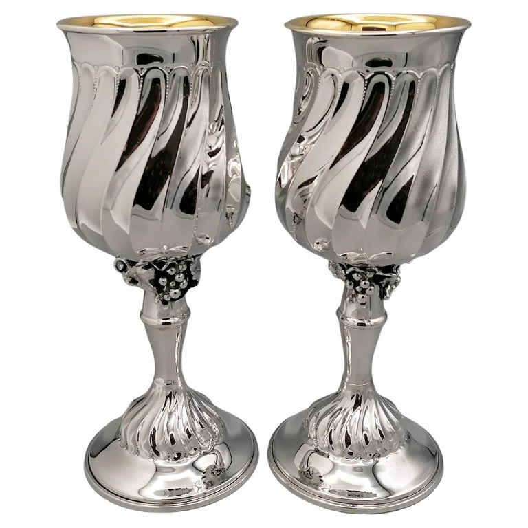 20th Century Italian Sterling Silver Beakers For Sale at 1stDibs