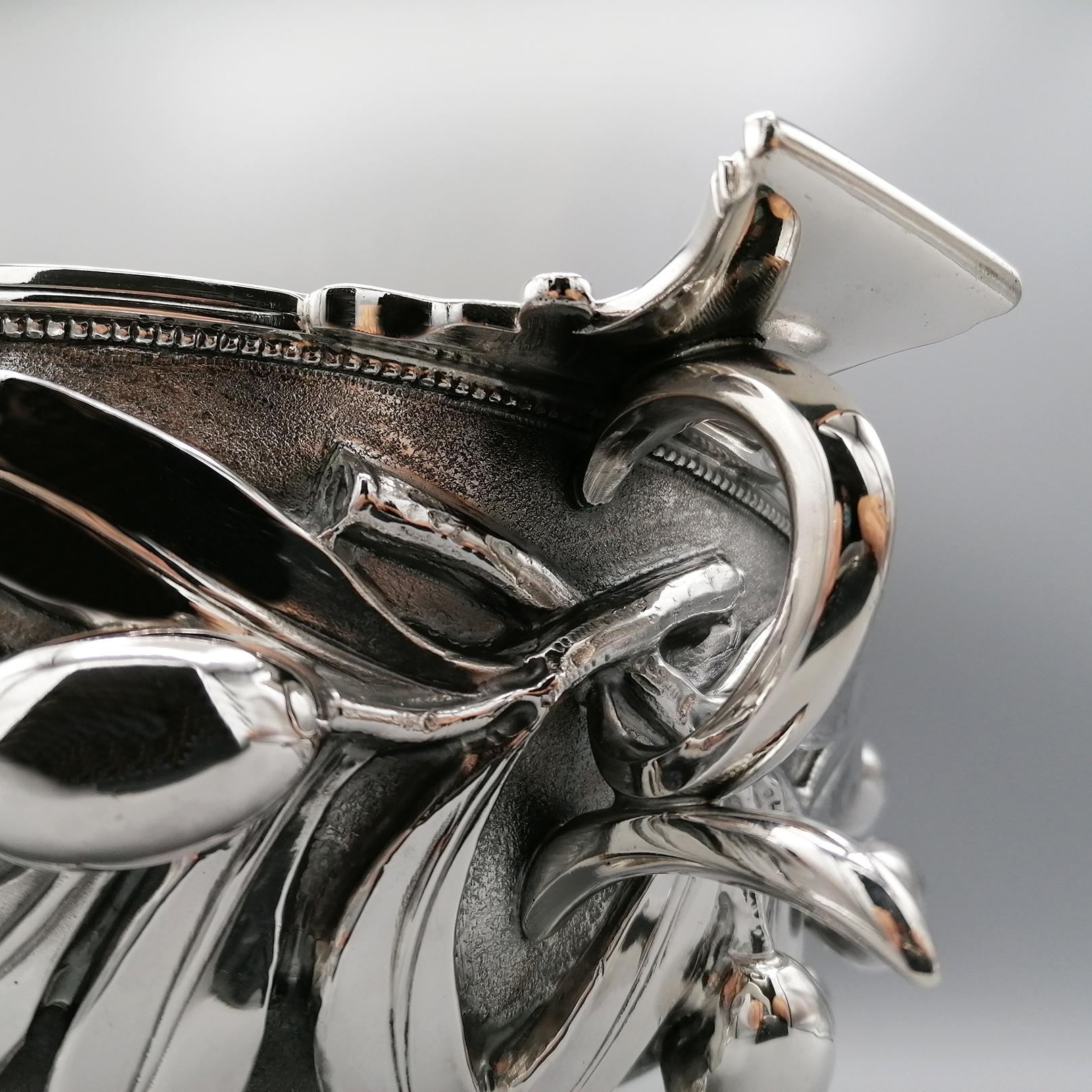 20th Century Italian Sterling Silver Bowl with Handles, Roman Replica 6