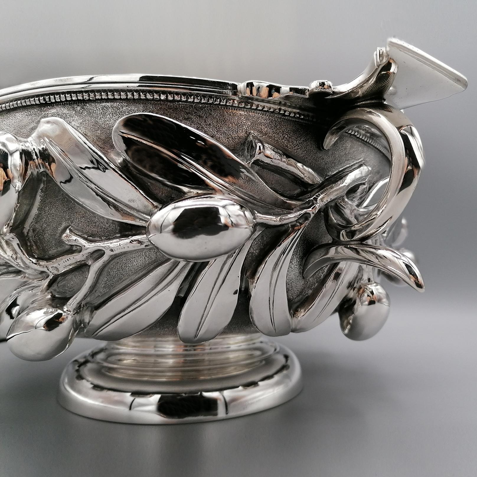 20th Century Italian Sterling Silver Bowl with Handles, Roman Replica 7