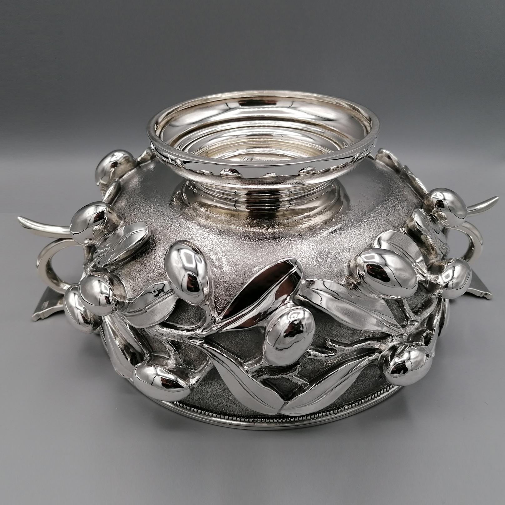20th Century Italian Sterling Silver Bowl with Handles, Roman Replica 9