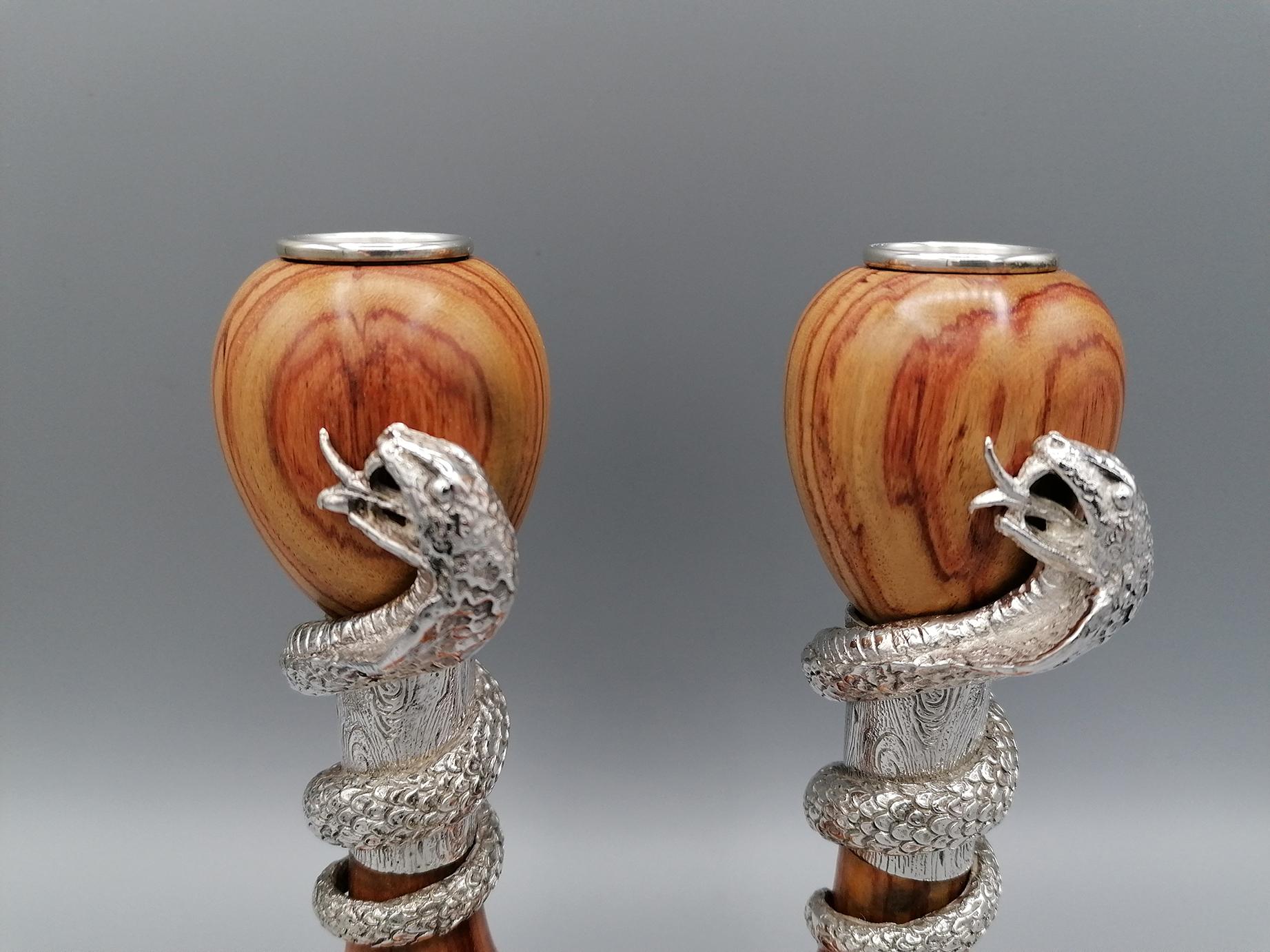 Candeleros italianos de plata de ley del siglo XX Otro en venta