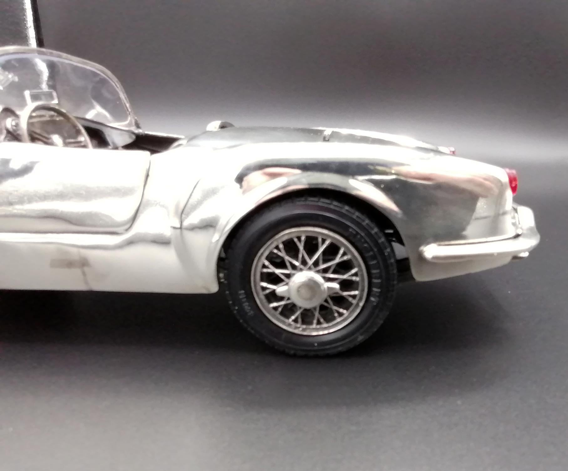 Late 20th Century 20th Century Italian Sterling Silver Car Model of Lancia Aurelia B24