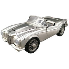 Vintage 20th Century Italian Sterling Silver Car Model of Lancia Aurelia B24