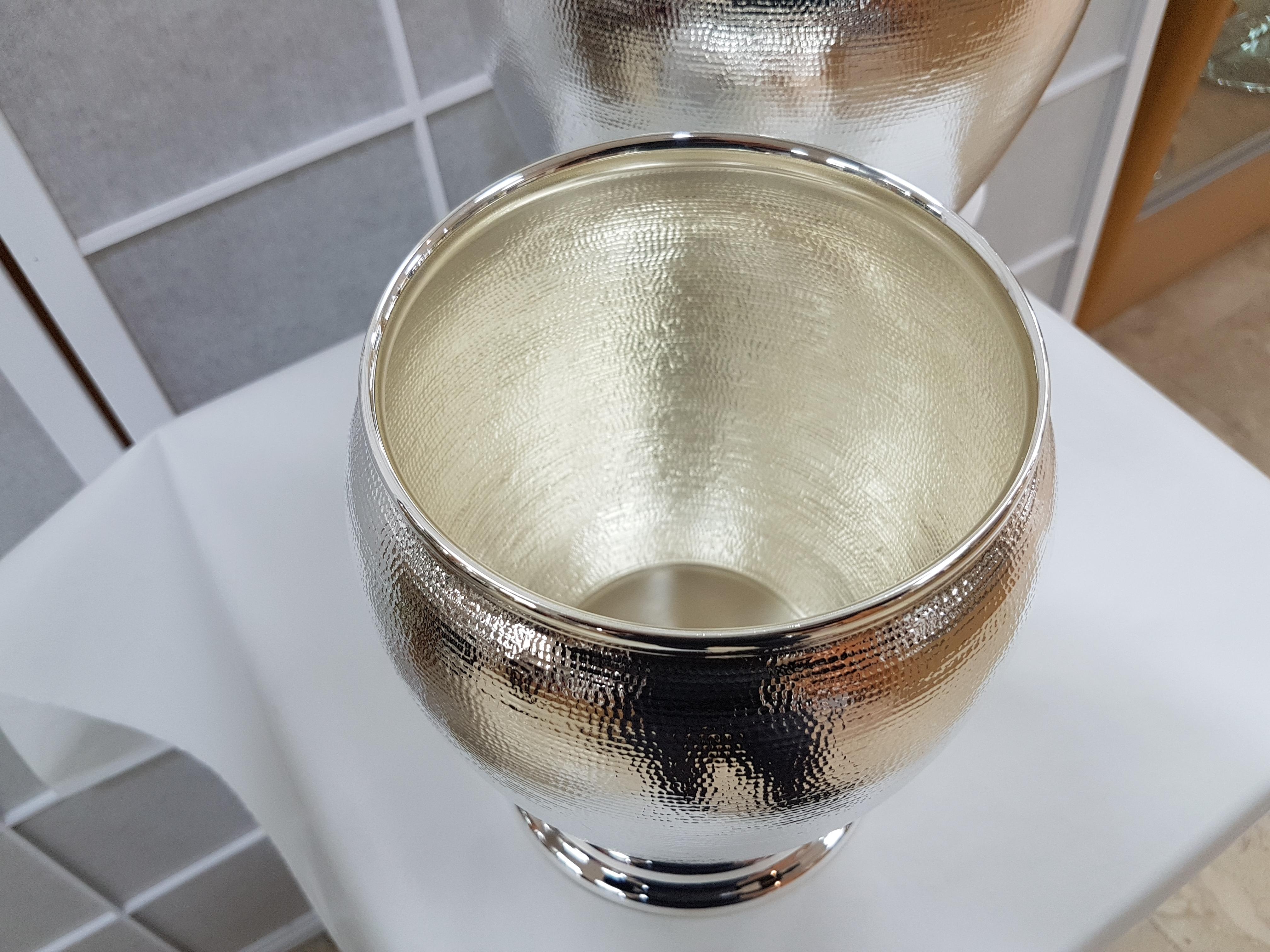20th Century Italian Sterling Silver Champagne and Ice Bucket For Sale 7