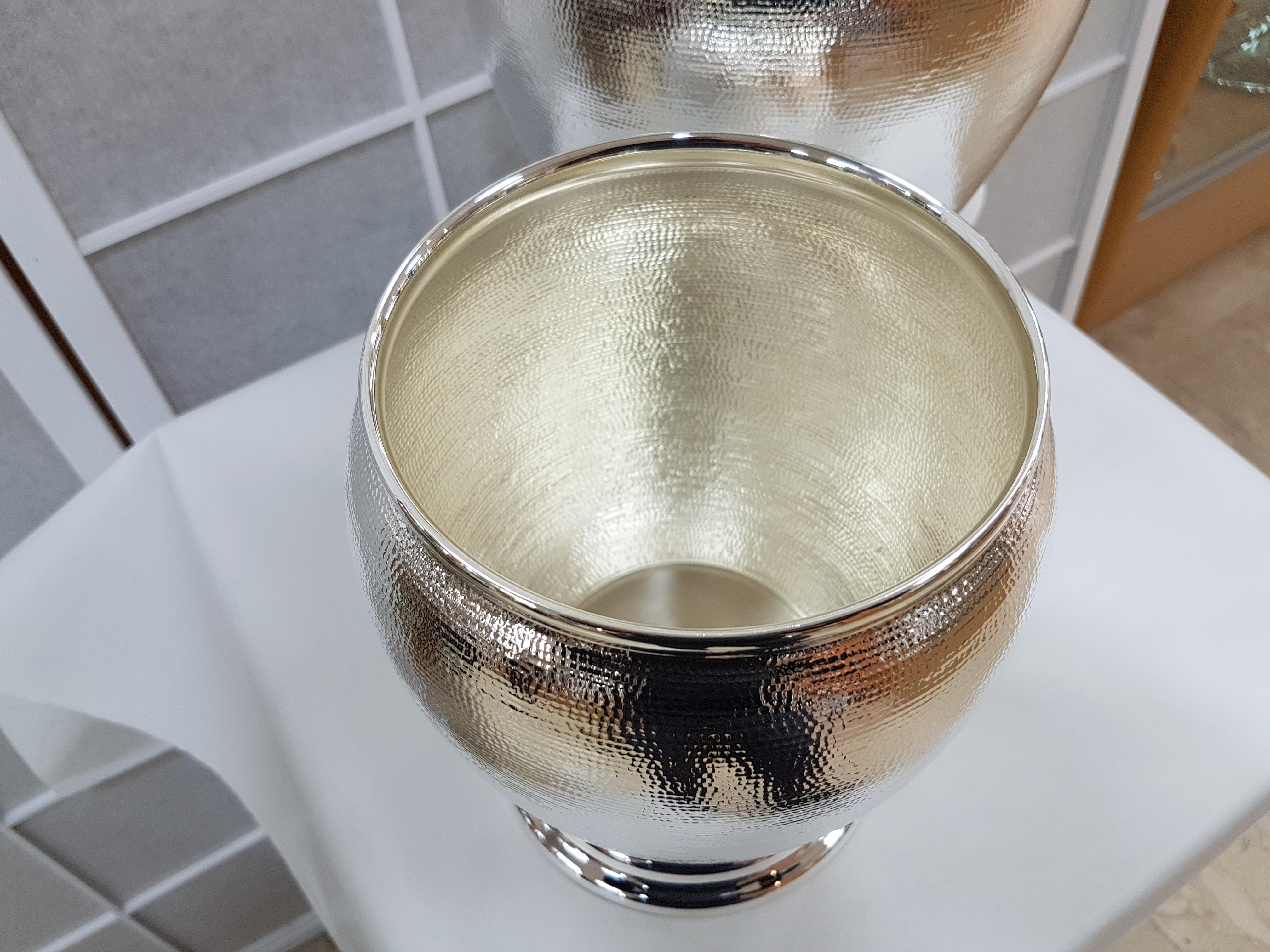 Champán y cubitera italianos de plata de ley del siglo XX en venta 5