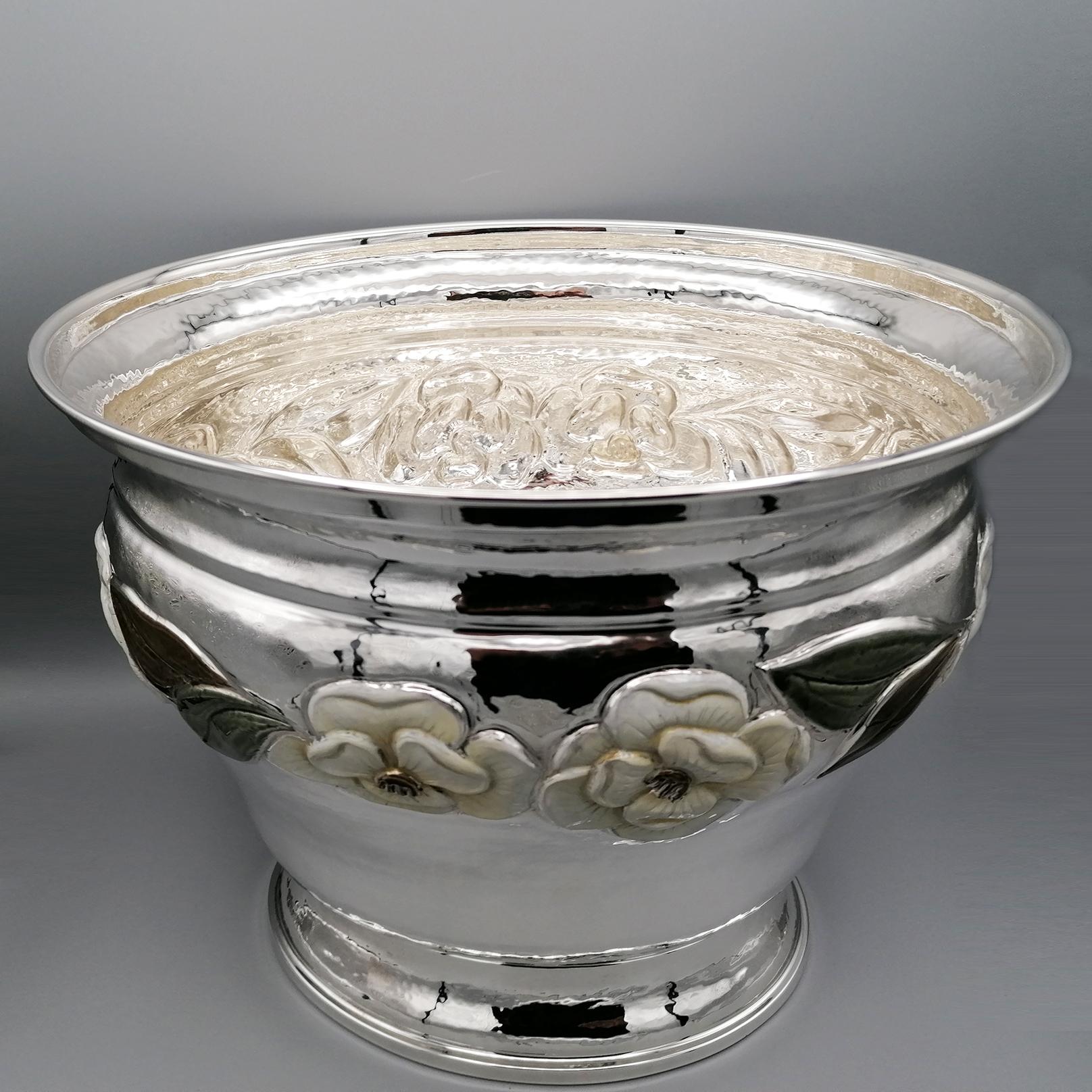20th Century Italian Sterling Silver Champagne Bucket For Sale 3