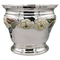 Cubitera de champán italiana de plata de ley del siglo XX