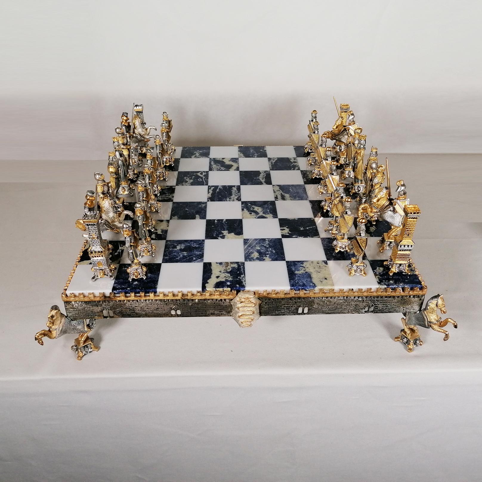 solid silver chess set