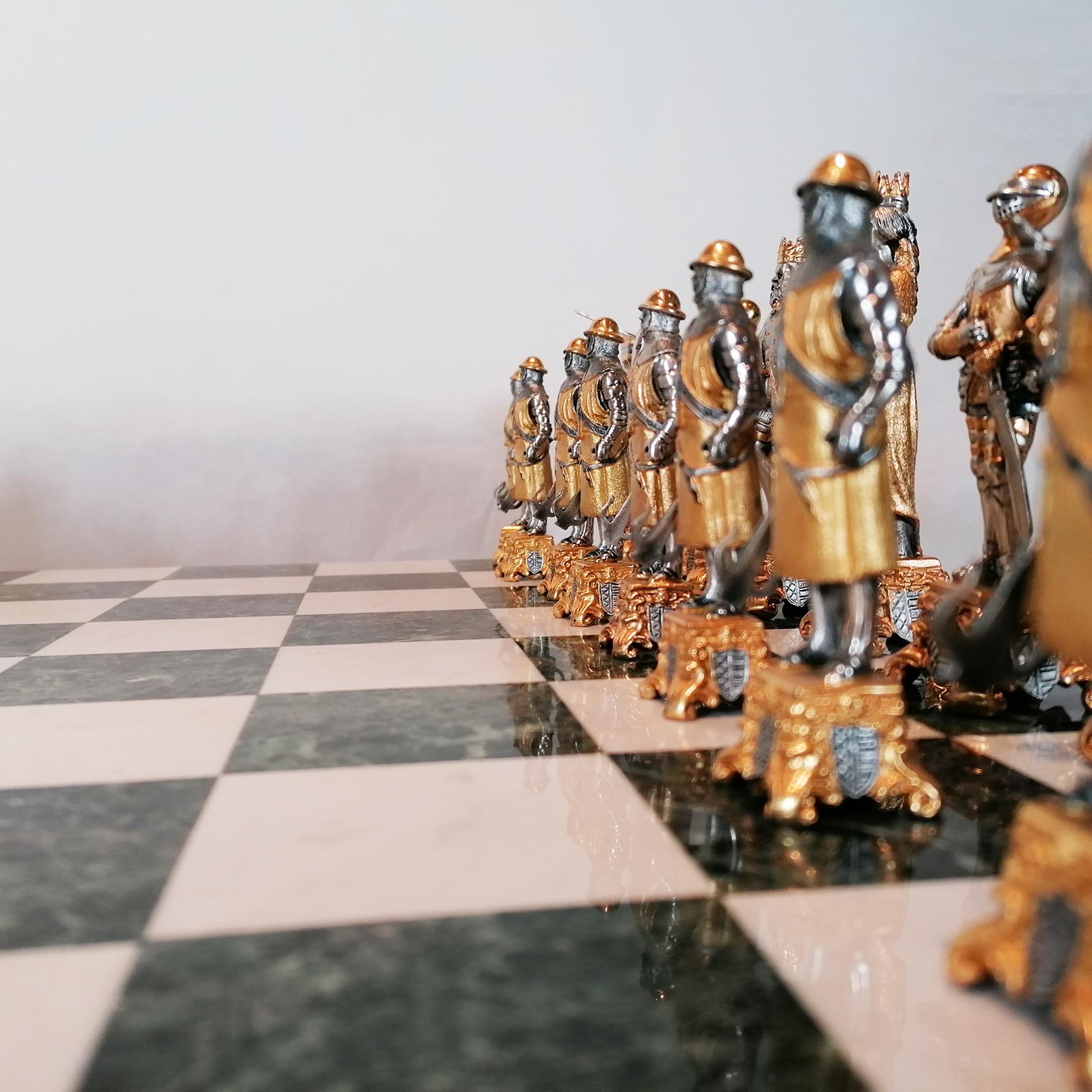 gold and silver chess