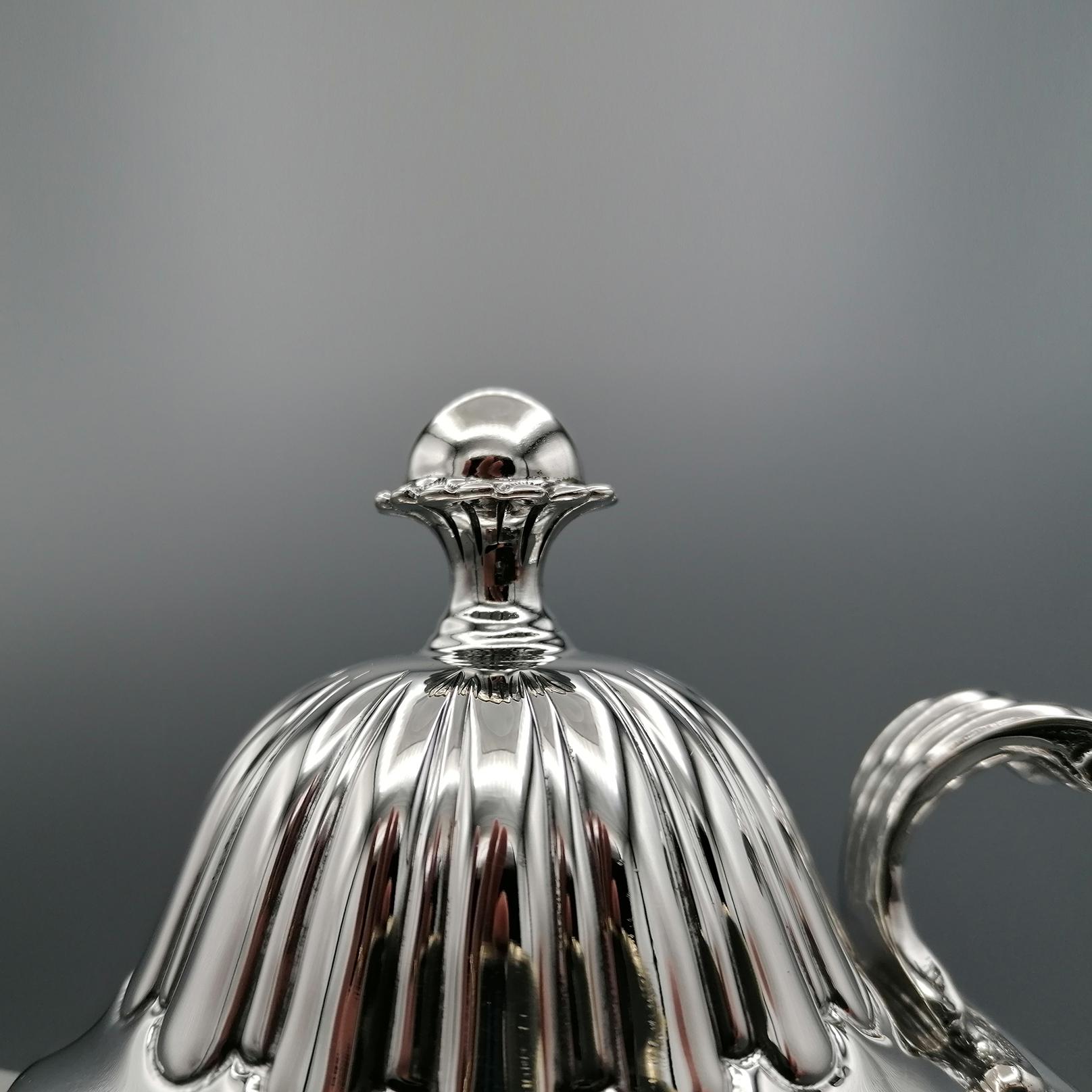20th Century Italian Sterling Silver Chiocolate Pot For Sale 10