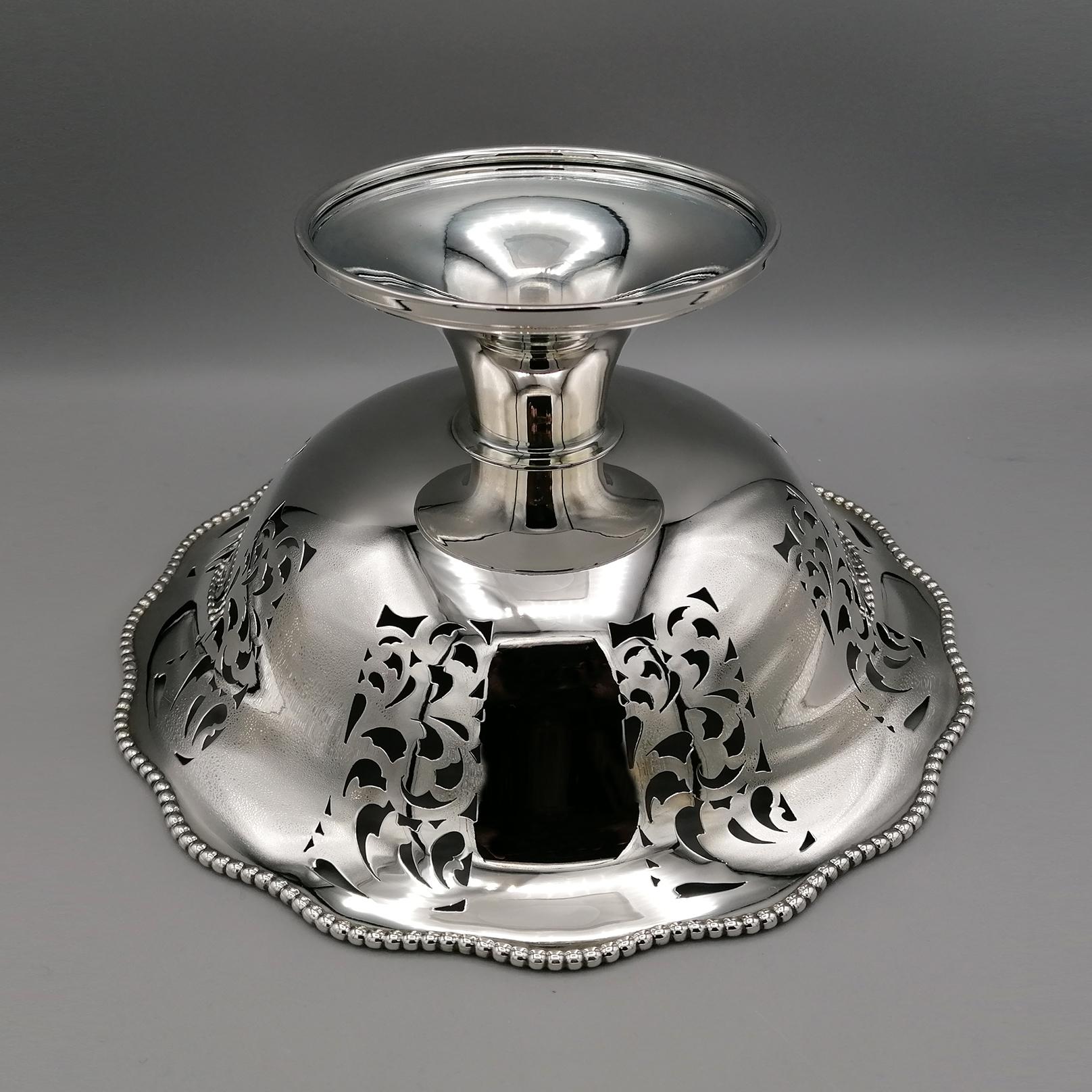 20th Century Italian Sterling Silver Comport For Sale 4