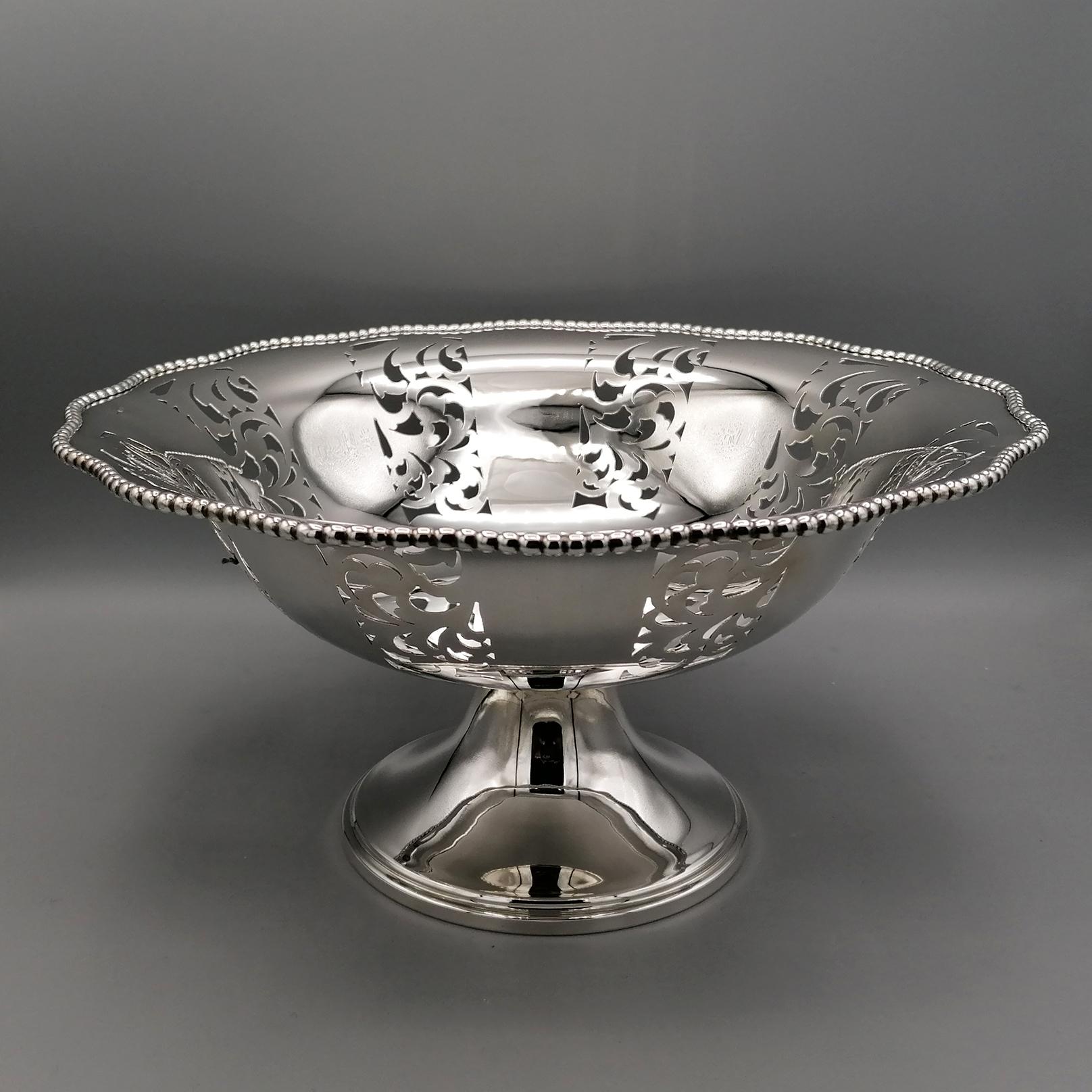 20th Century Italian Sterling Silver Comport For Sale 8