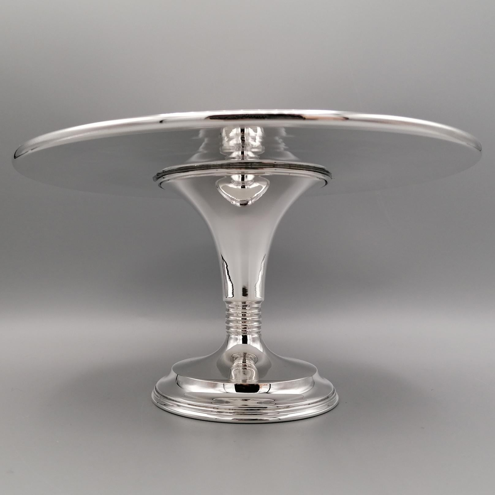 Hand-Crafted 20th Century Italian Sterling Silver Comport For Sale