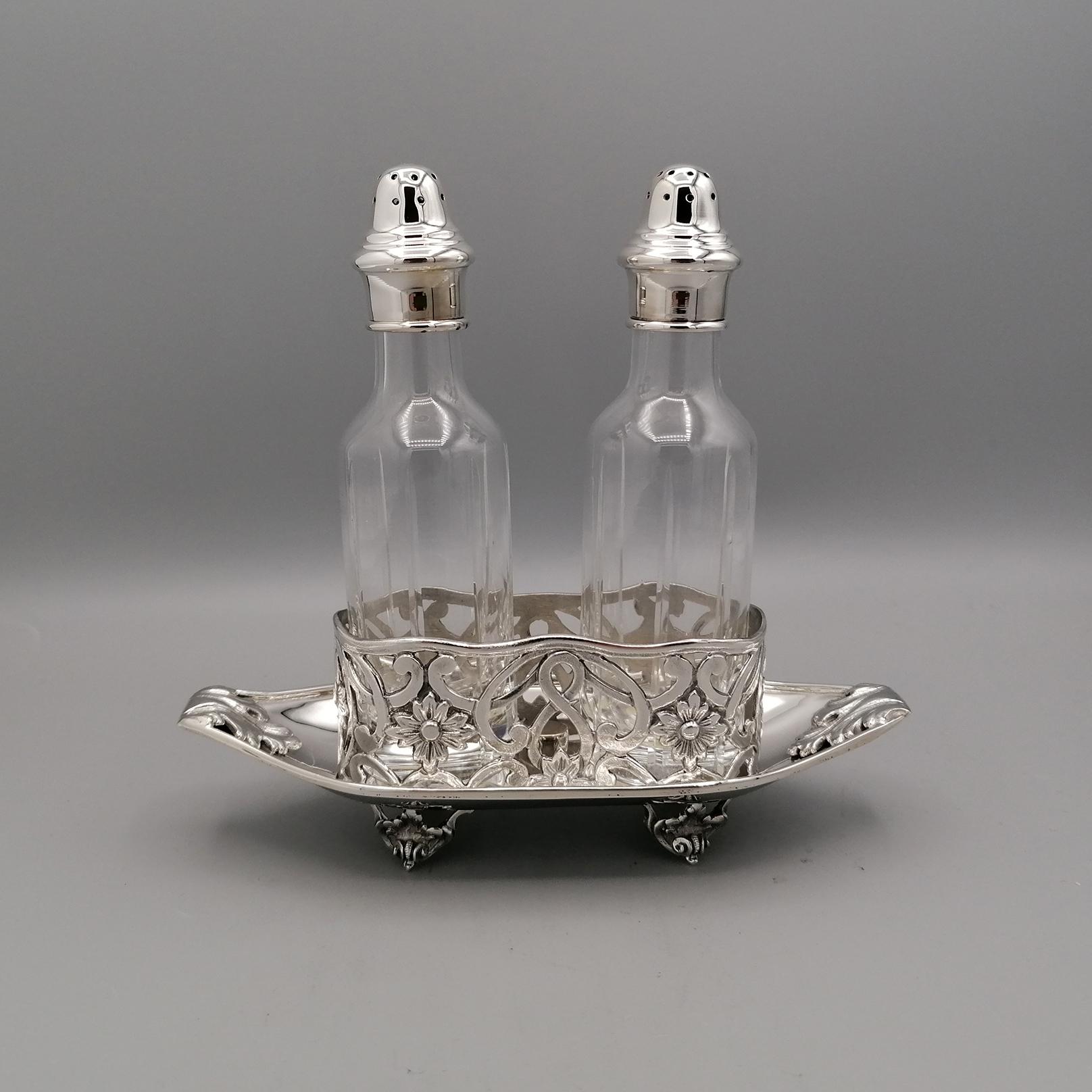 Set di ampolle Liberty in argento del 20° secolo  in vendita 2