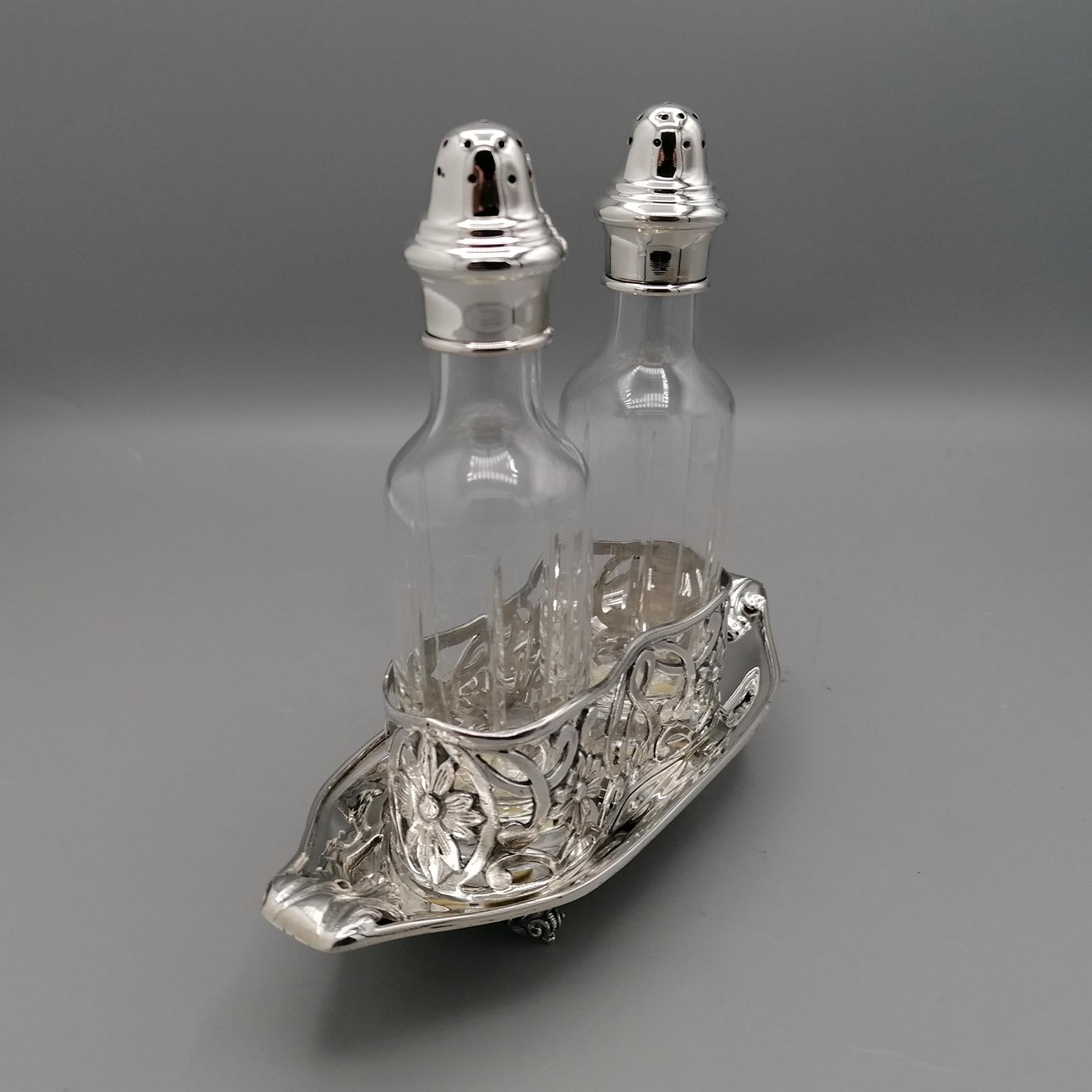 Set di ampolle Liberty in argento del 20° secolo  in vendita 4