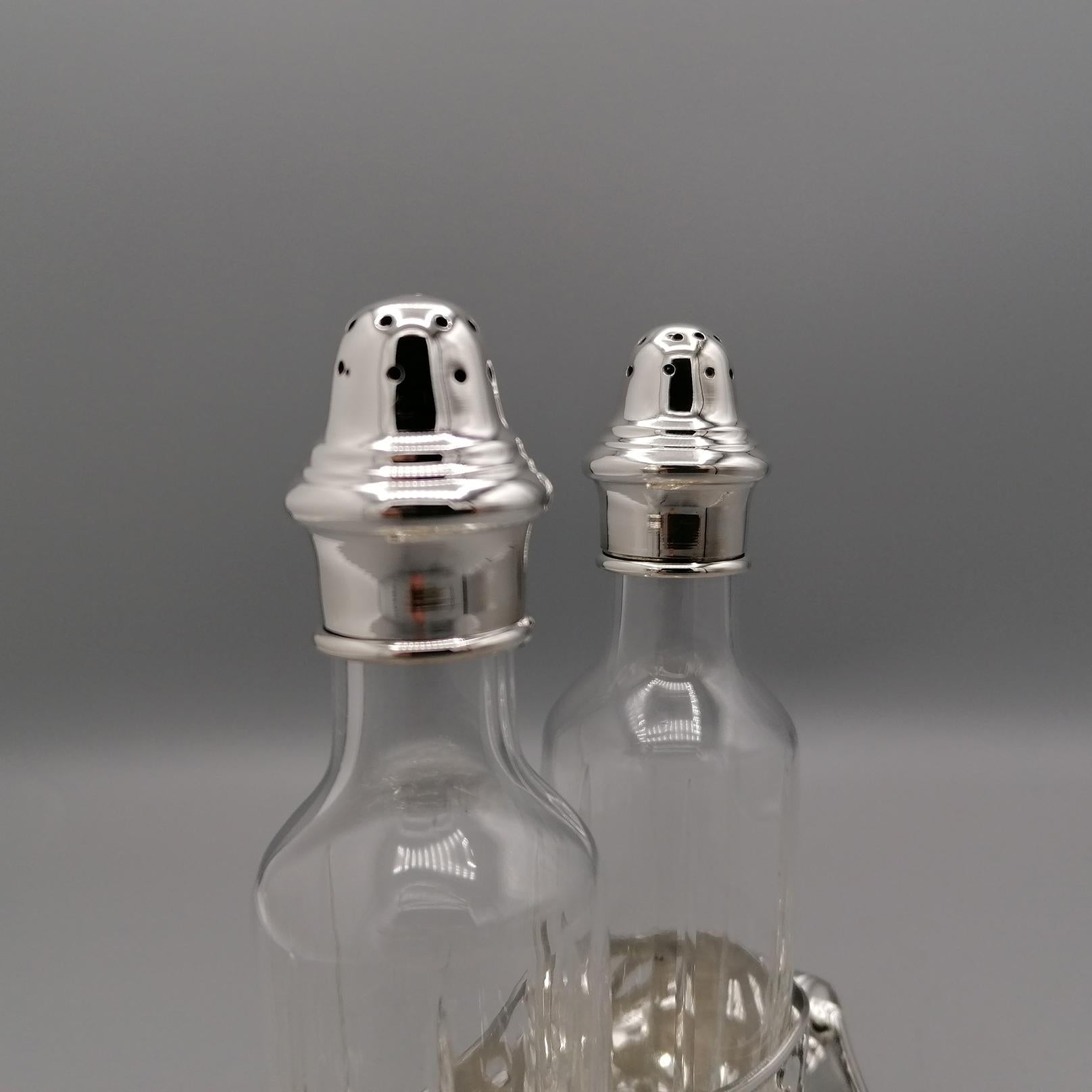 Set di ampolle Liberty in argento del 20° secolo  in vendita 5