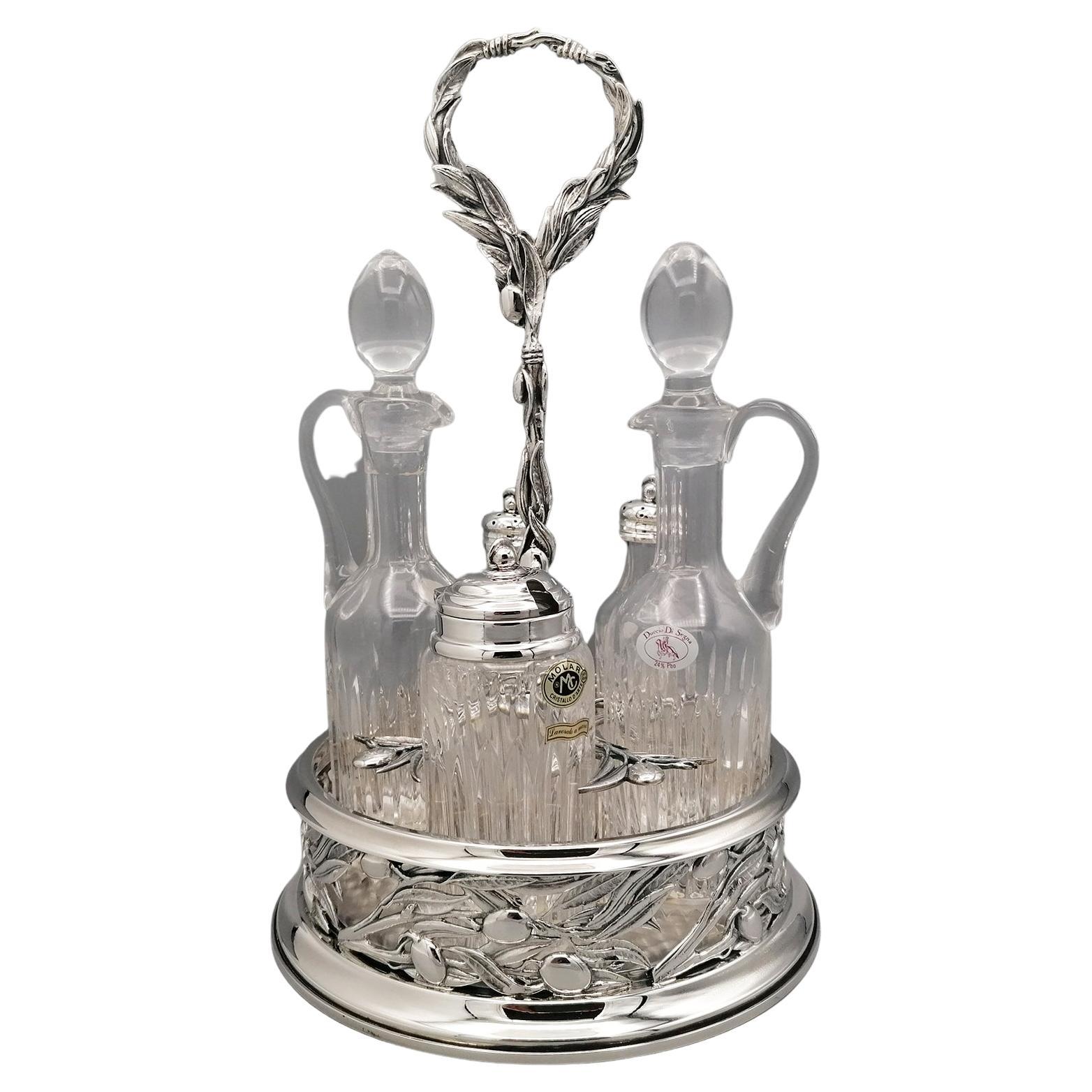 Cruet italienne du 20ème siècle en argent sterling en vente