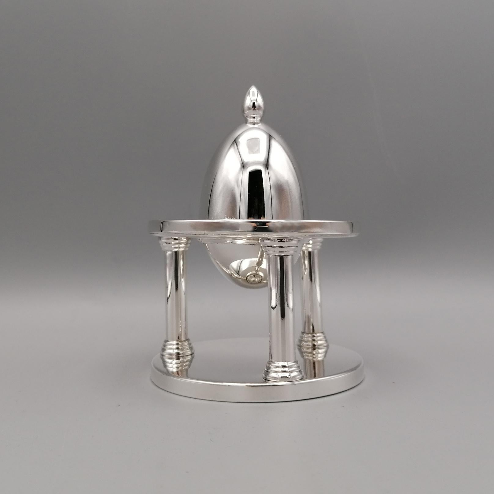20th Century Italian Sterling Silver Egg Cup For Sale 5