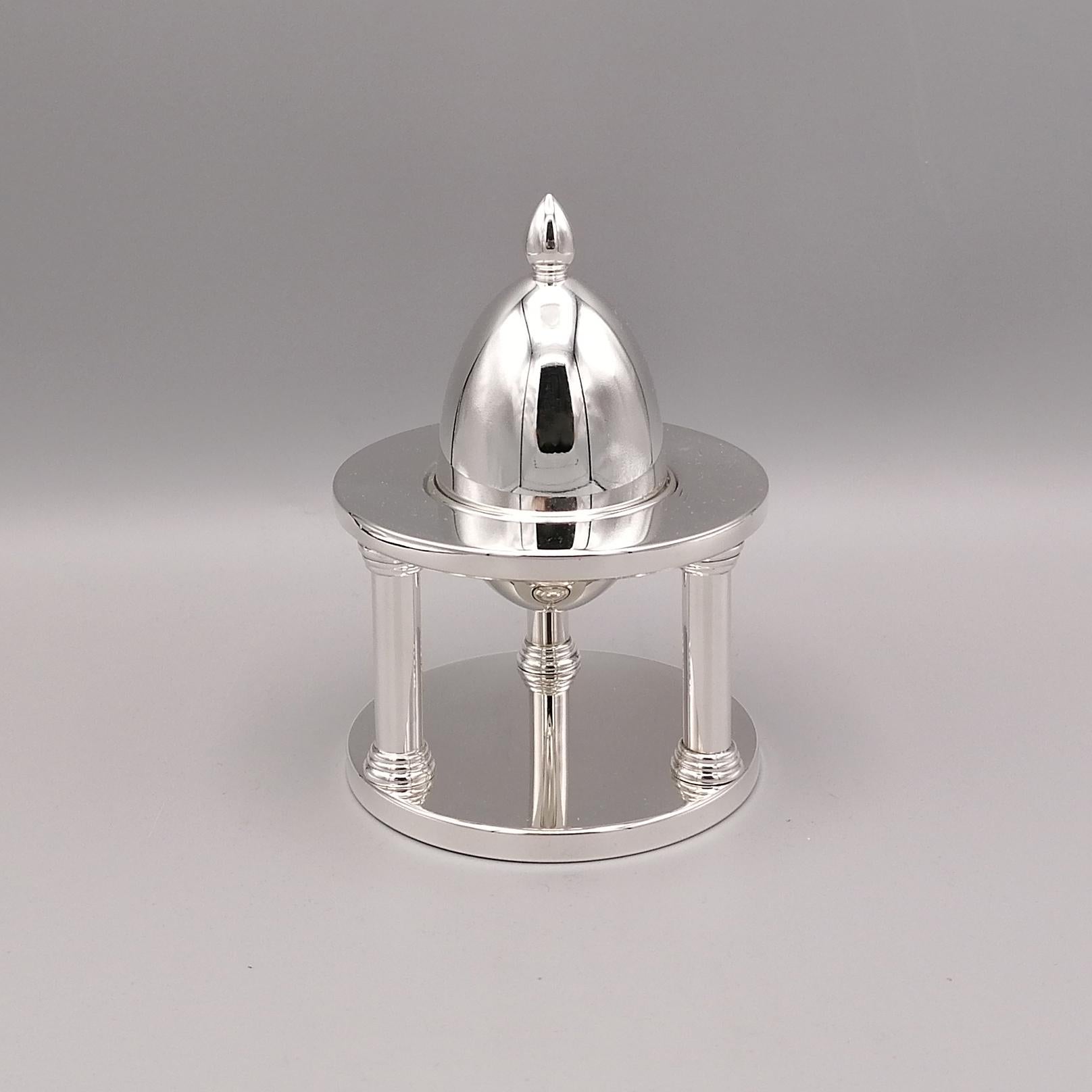 Modern 20th Century Italian Sterling Silver Egg Cup For Sale