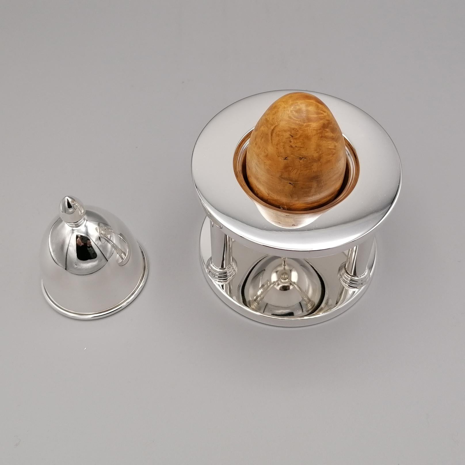 Late 20th Century 20th Century Italian Sterling Silver Egg Cup For Sale