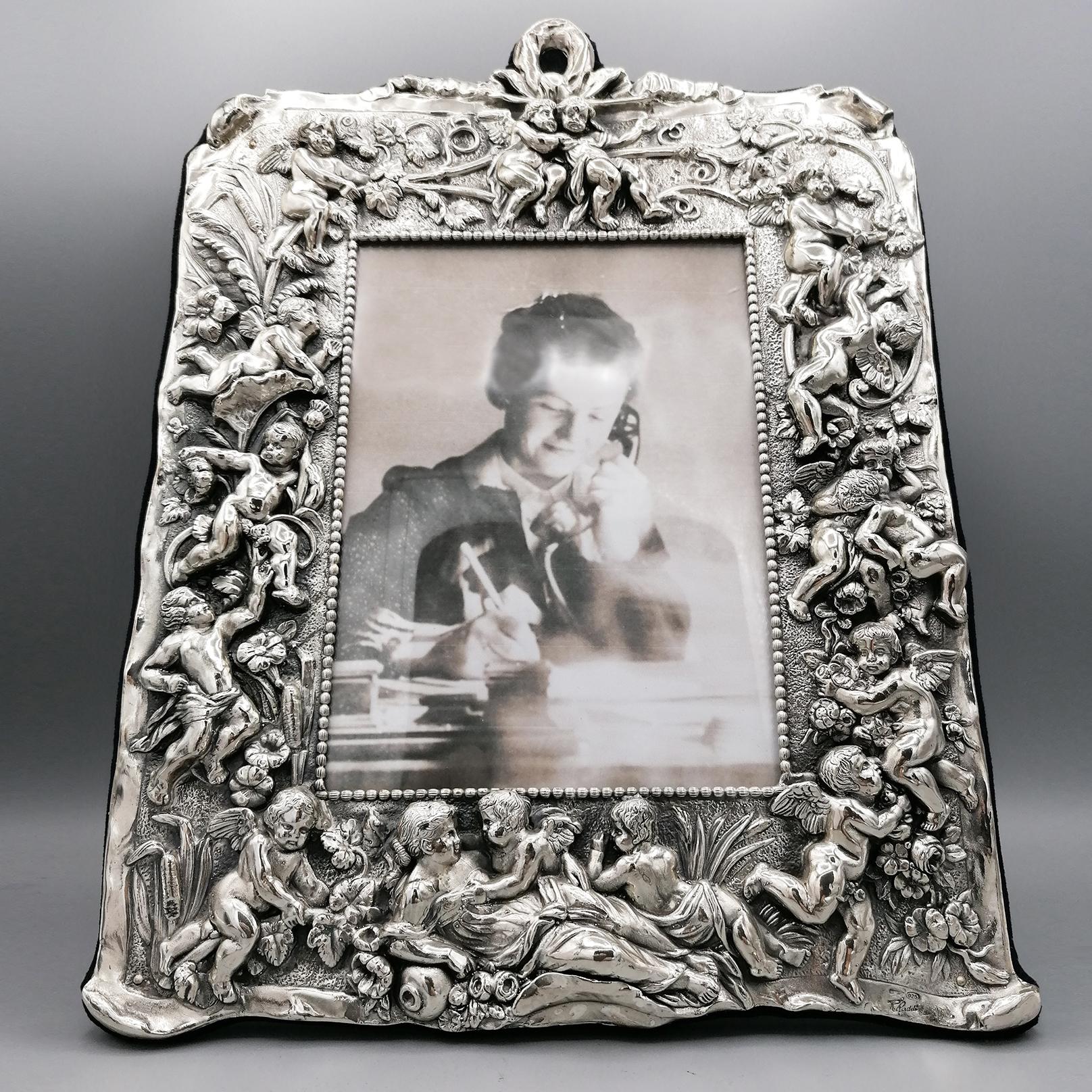 Renaissance 20th Century Italian Sterling Silver Frame