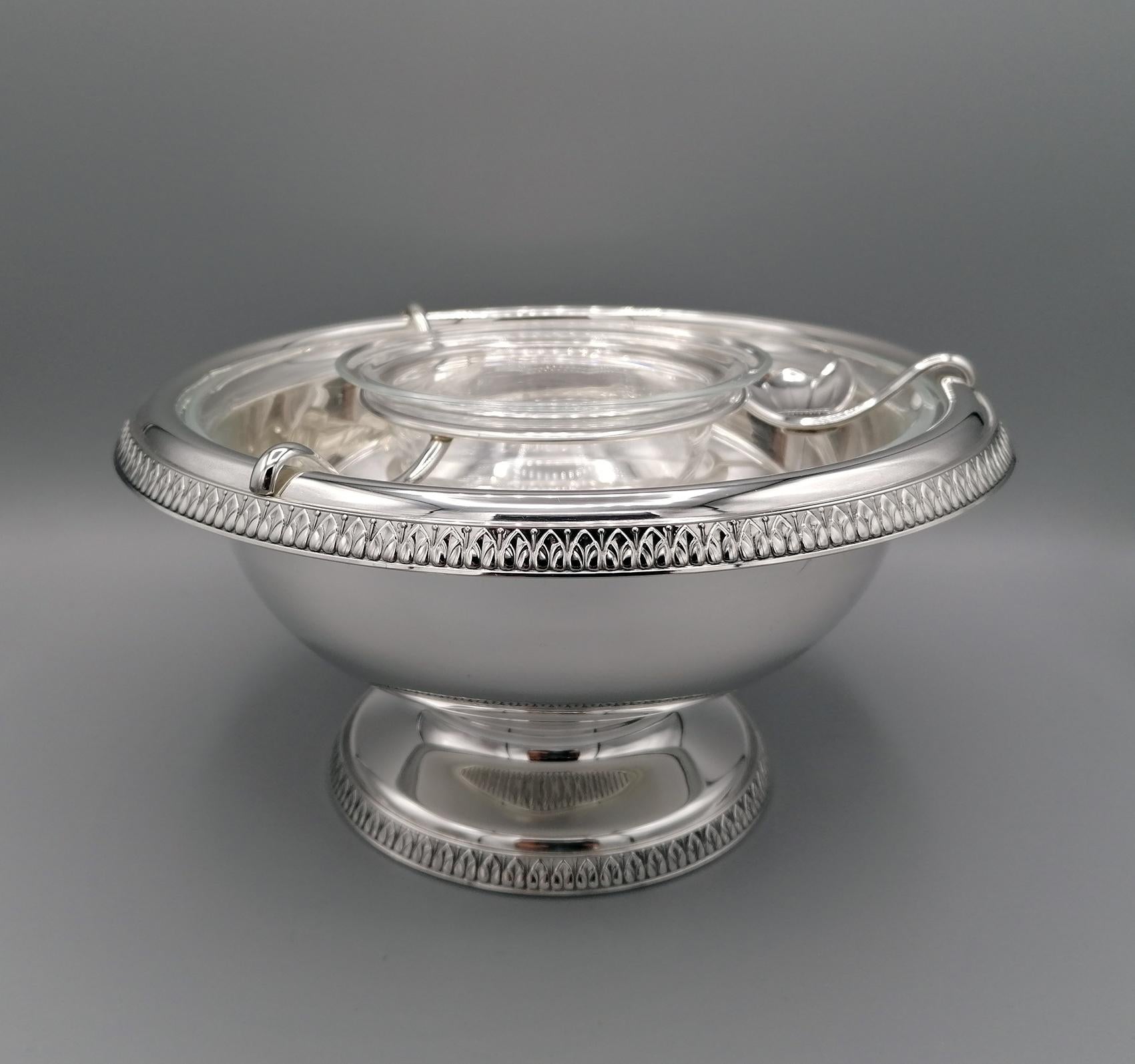 21st Century Italian Sterling Silver Gianmaria Buccellati Caviar Bowl For Sale 3