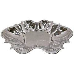20th Century Italian Sterling Silver Hammered Basin, Centrepiece