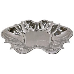 Retro 20th Century Italian Sterling Silver Hammered Basin, Centrepiece