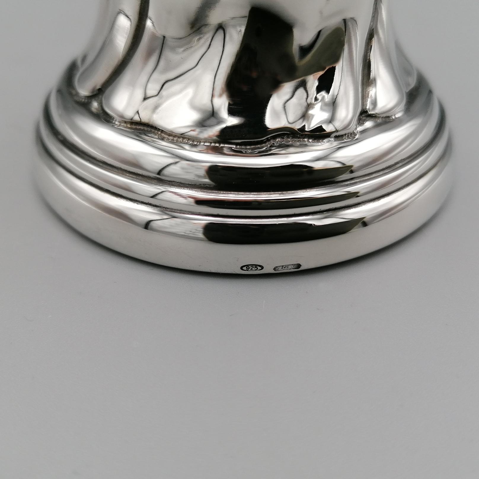 Tintero italiano de plata de ley del siglo XX, renacimiento barroco en venta 7
