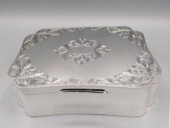 20th Century Italian Sterling Silver Jewelry Box