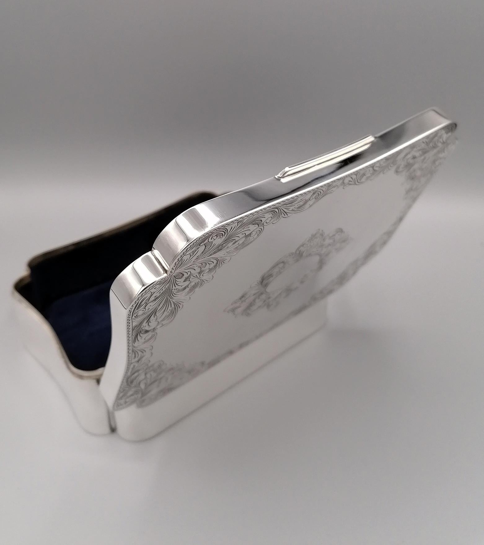 20th Century Italian Sterling Silver Jewelry Box For Sale 1