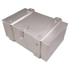 Italienischer Schmuckkästchen aus Sterlingsilber des 20. Jahrhunderts mit Scharnierverschluss