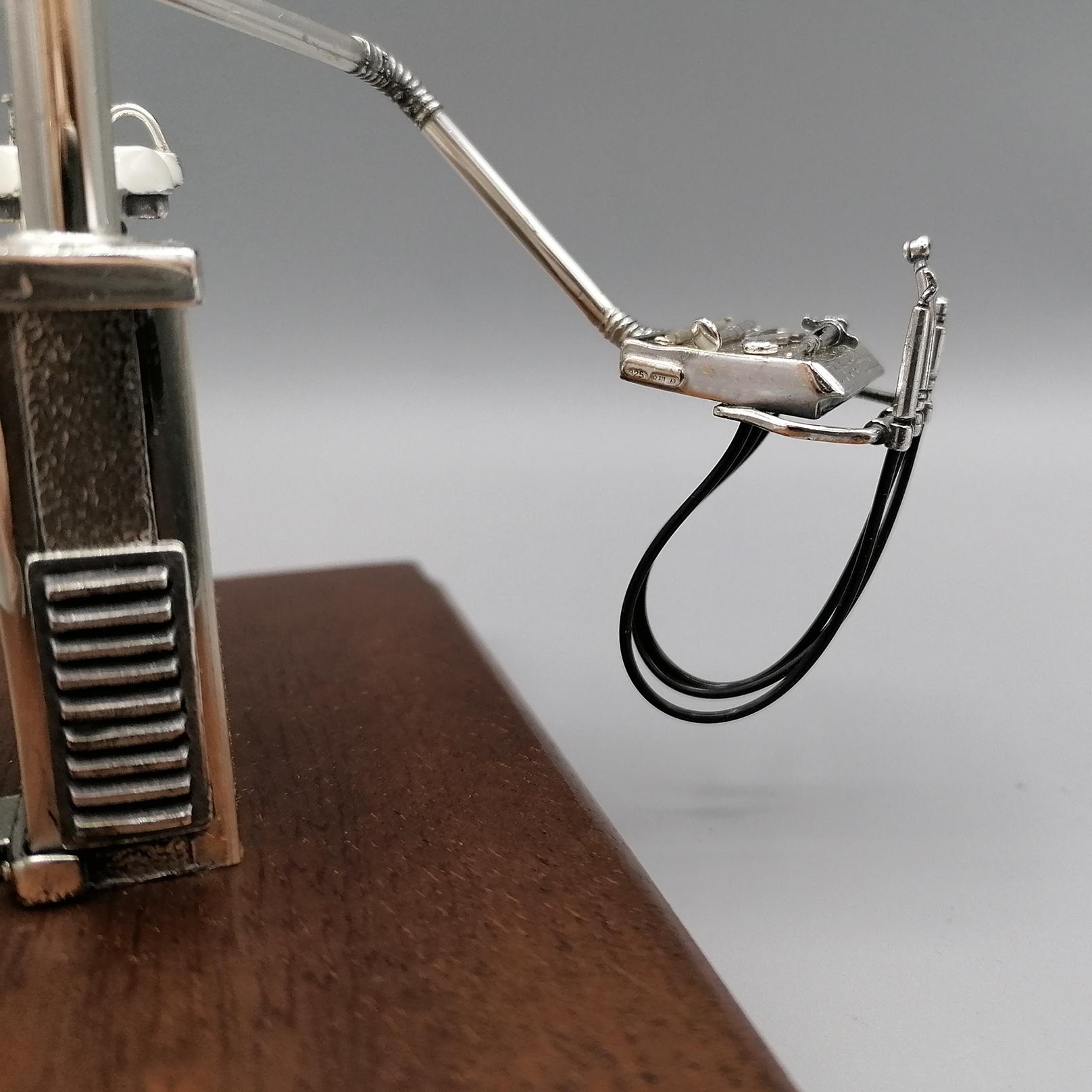 20th Century Italian Sterling Silver Miniature of a Dentist's Workstation 6