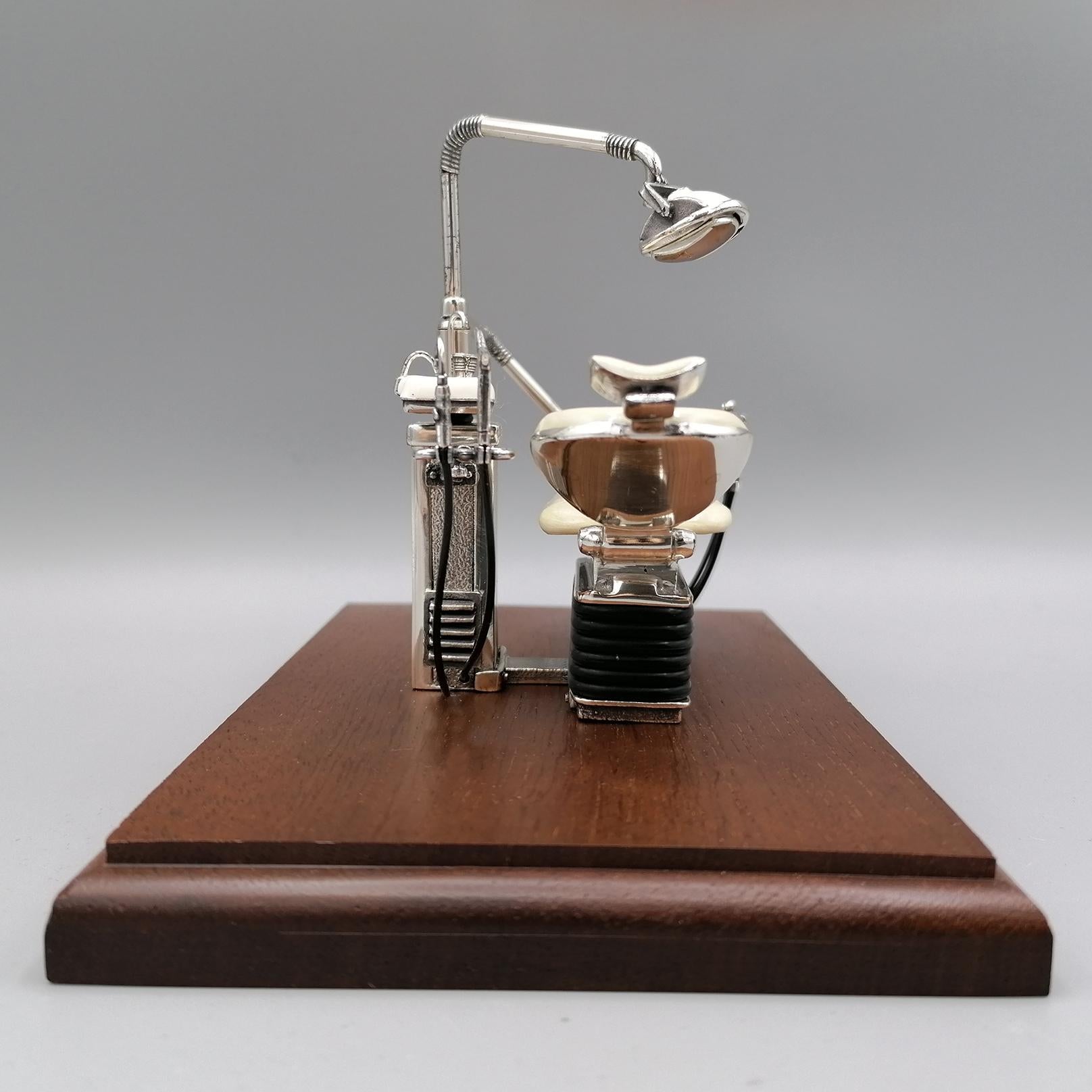20th Century Italian Sterling Silver Miniature of a Dentist's Workstation 8