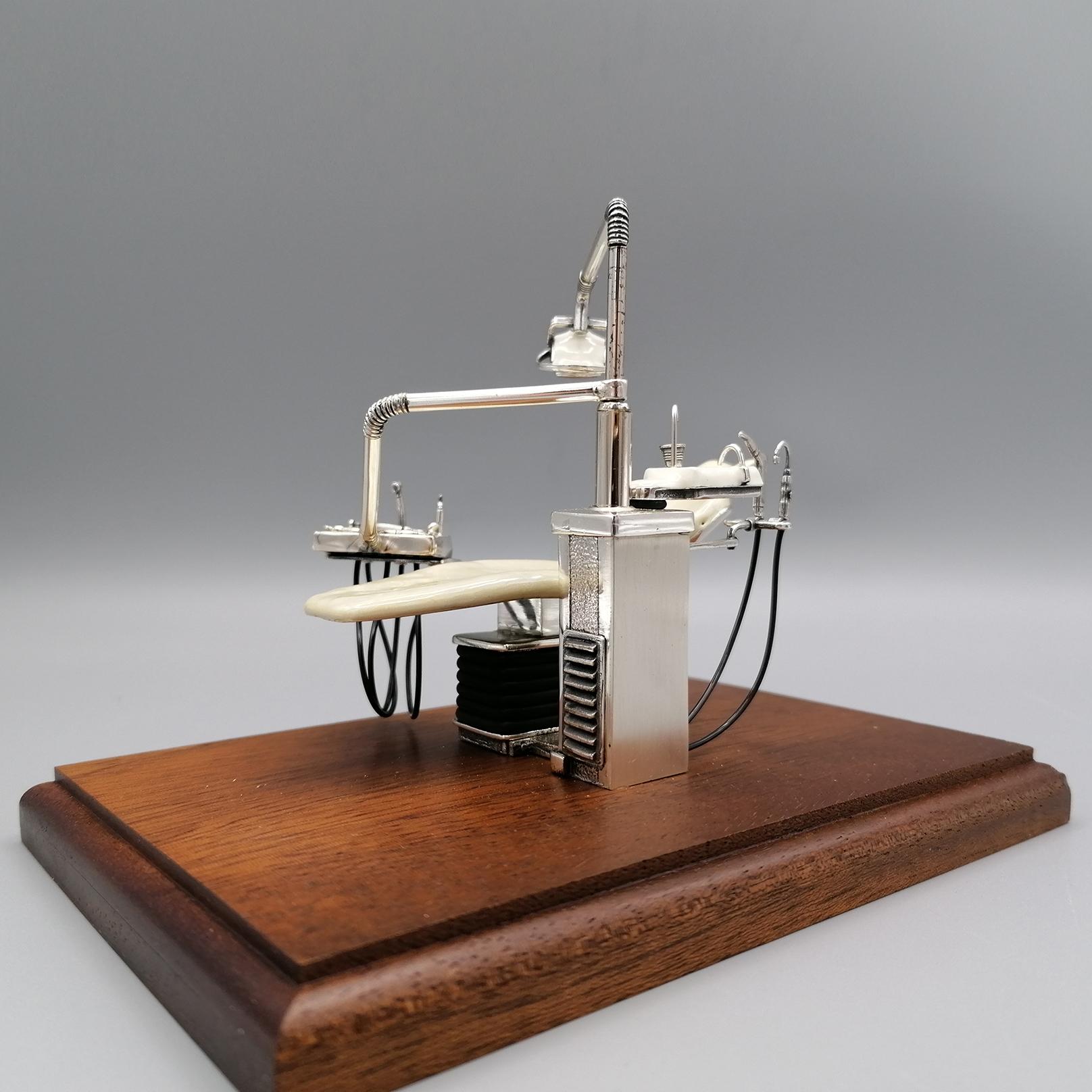 20th Century Italian Sterling Silver Miniature of a Dentist's Workstation 3