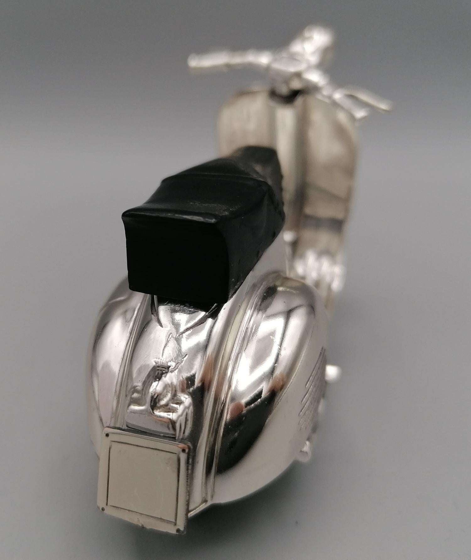 Rubber 20th Century Italian Sterling Silver Miniature of Vespa Piaggio GS150