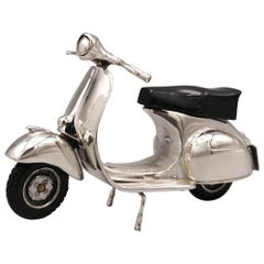 20th Century Italian Sterling Silver Miniature of Vespa Piaggio GS150